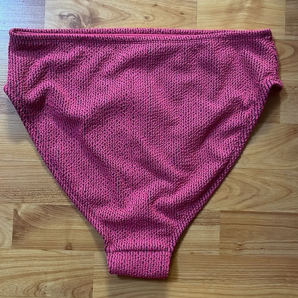 NWT Tabitha Brown Fuscia French Cut High Waist Cheeky Swim Bottoms Sz. L (12-14) - Picture 2 of 5